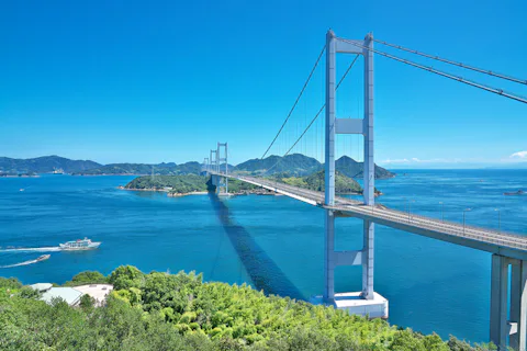 愛媛の来島海峡大橋