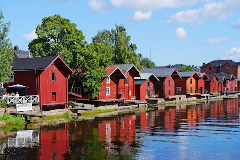 フィンランドのポルヴォーの旧市街