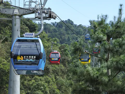 台湾の日月潭ロープウェイ