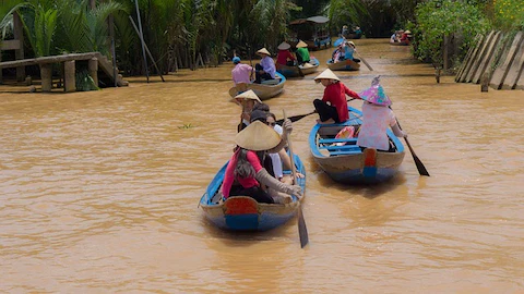 ベトナムのメコン川クルーズ