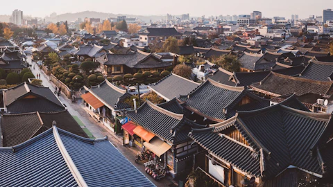 韓国の全州韓屋村