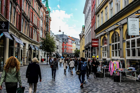 デンマークのストロイエ通り(Strøget)