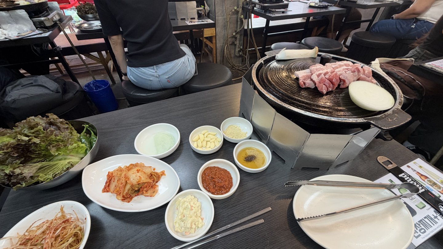 益善洞で食べたサムギョプサル
