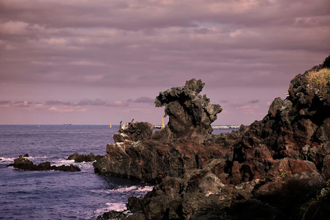 チェジュ島の龍頭岩