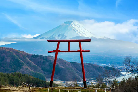 山梨の河口浅間神社遥拝所(天空の鳥居)