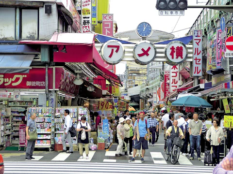 東京のアメ横商店街