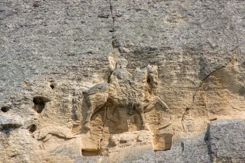 ブルガリアのマダラの騎士像