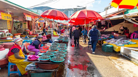 韓国の南浦洞市場（チャガルチ市場）