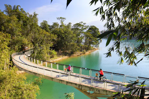 台湾の日月潭サイクリングロード