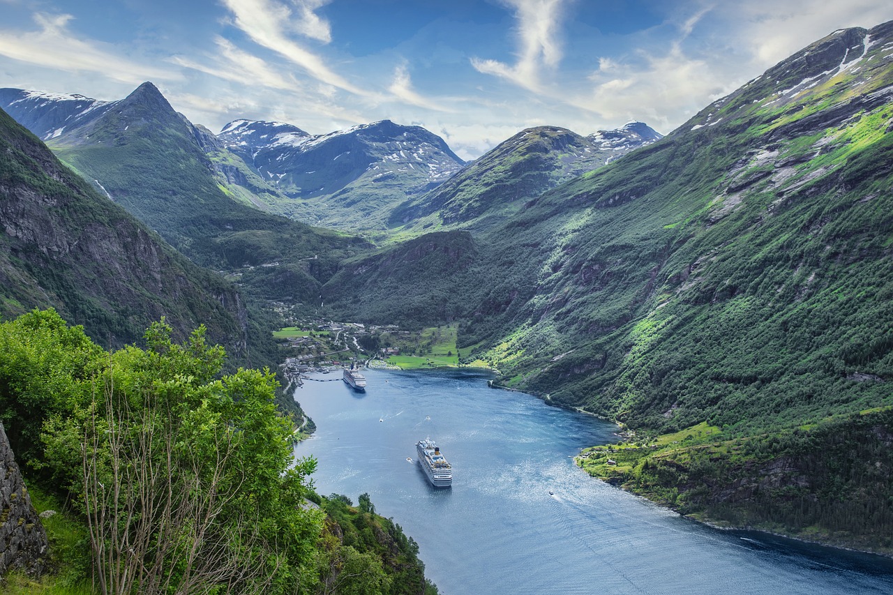 ノルウェーのフィヨルド地帯