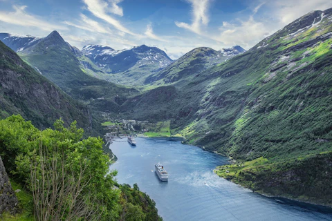 ノルウェーのフィヨルド地帯