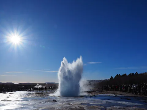 アイスランドのストロックル間欠泉