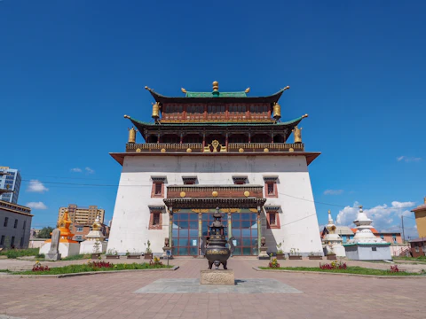 モンゴルのガンダン・テクチェンリン寺