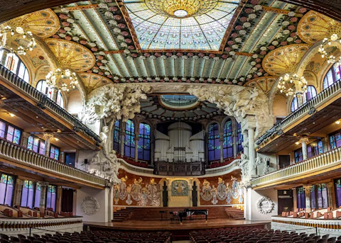 スペインのカタルーニャ音楽堂