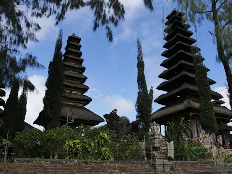 インドネシアのウルン・ダヌ・バトゥール寺院
