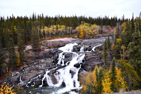 イエローナイフのキャメロンフォールズ トレイル