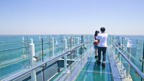 韓国の五六島スカイウォーク(オリュクト スカイウォーク)