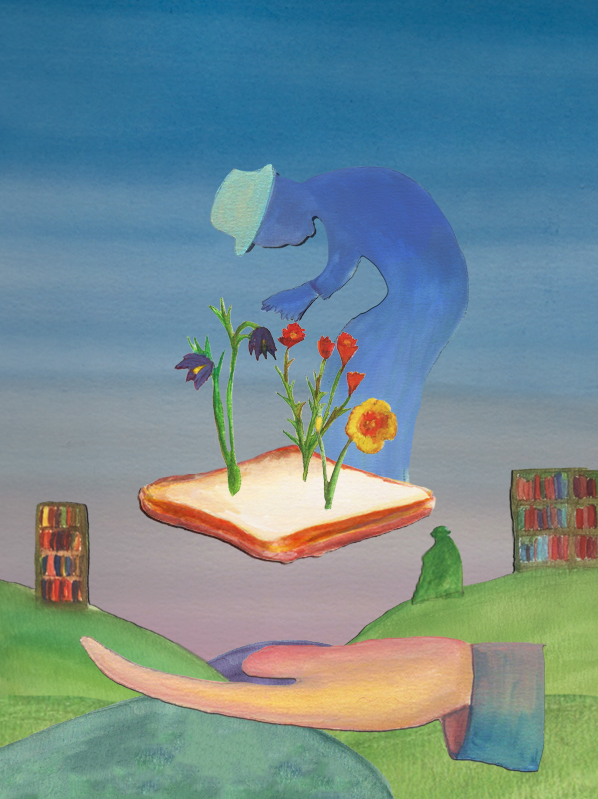 花びらのサンドイッチ