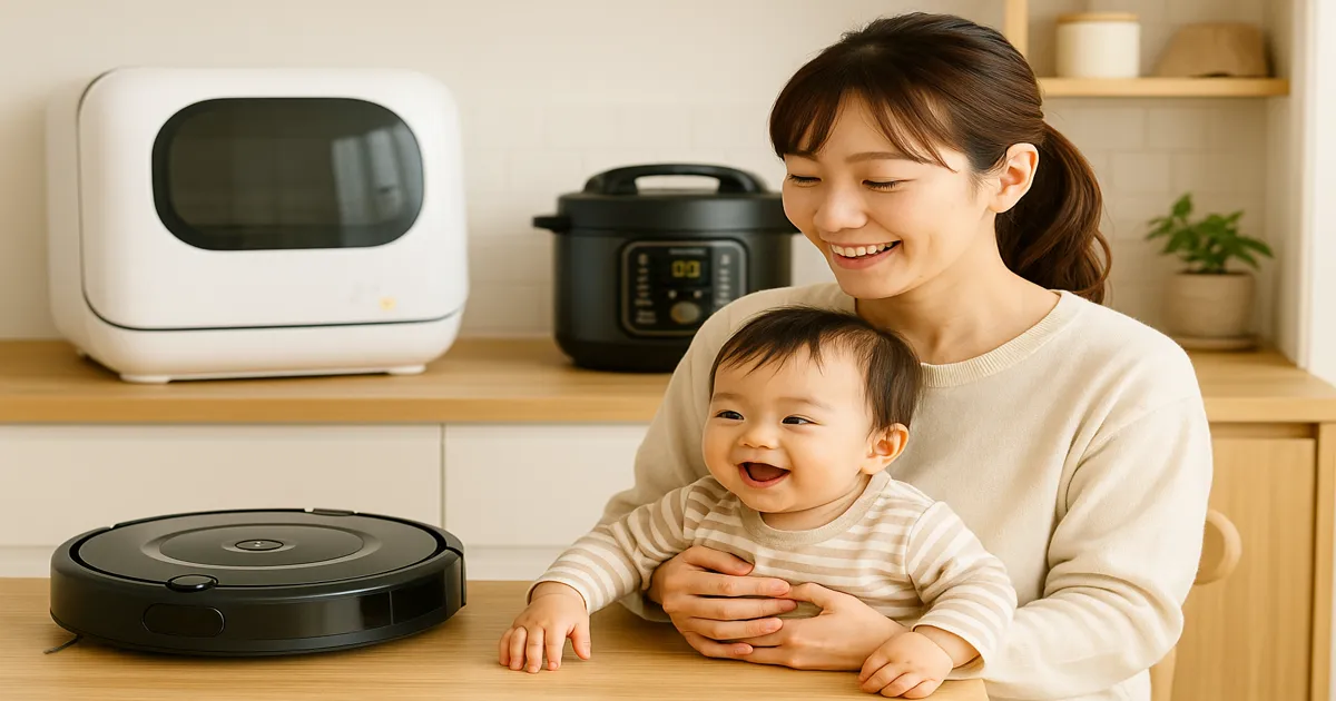 子育て家庭におすすめの時短家電|暮らしを支える工夫の画像