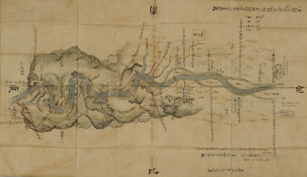 絵図 （城郭図） 京都府 丹波國 亀山城 歴代城主名 歴史資料 帳仕立て