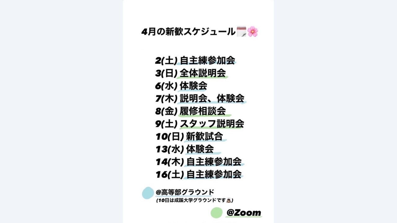 4月になりました