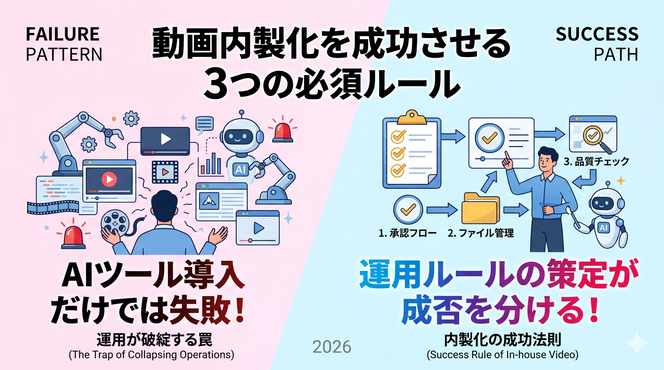 動画内製化で失敗しないために。2026年に企業が陥る「AI依存」の罠