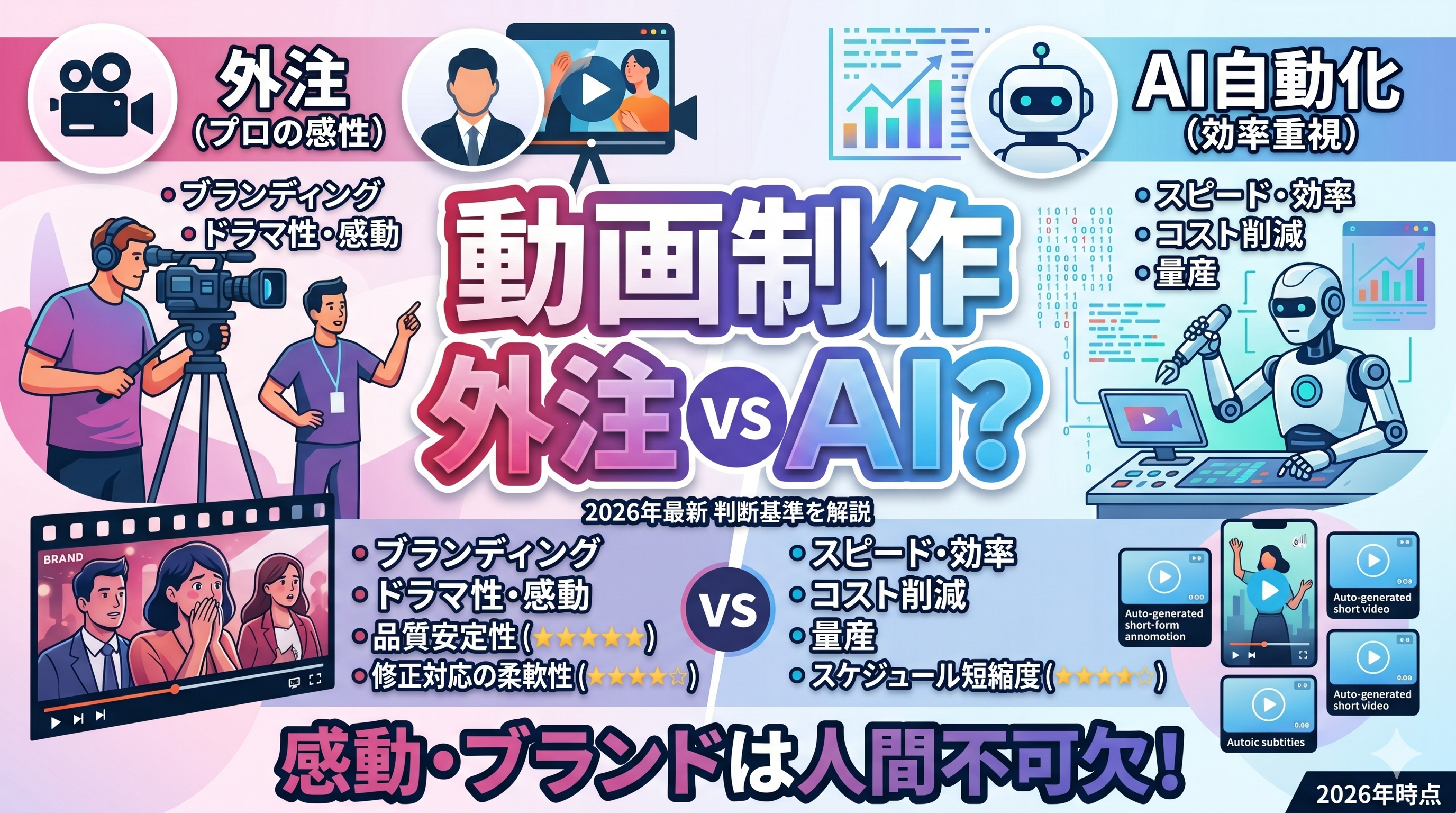 2026年でも「動画を外注するべき」ケースとは?AIには出せない感性