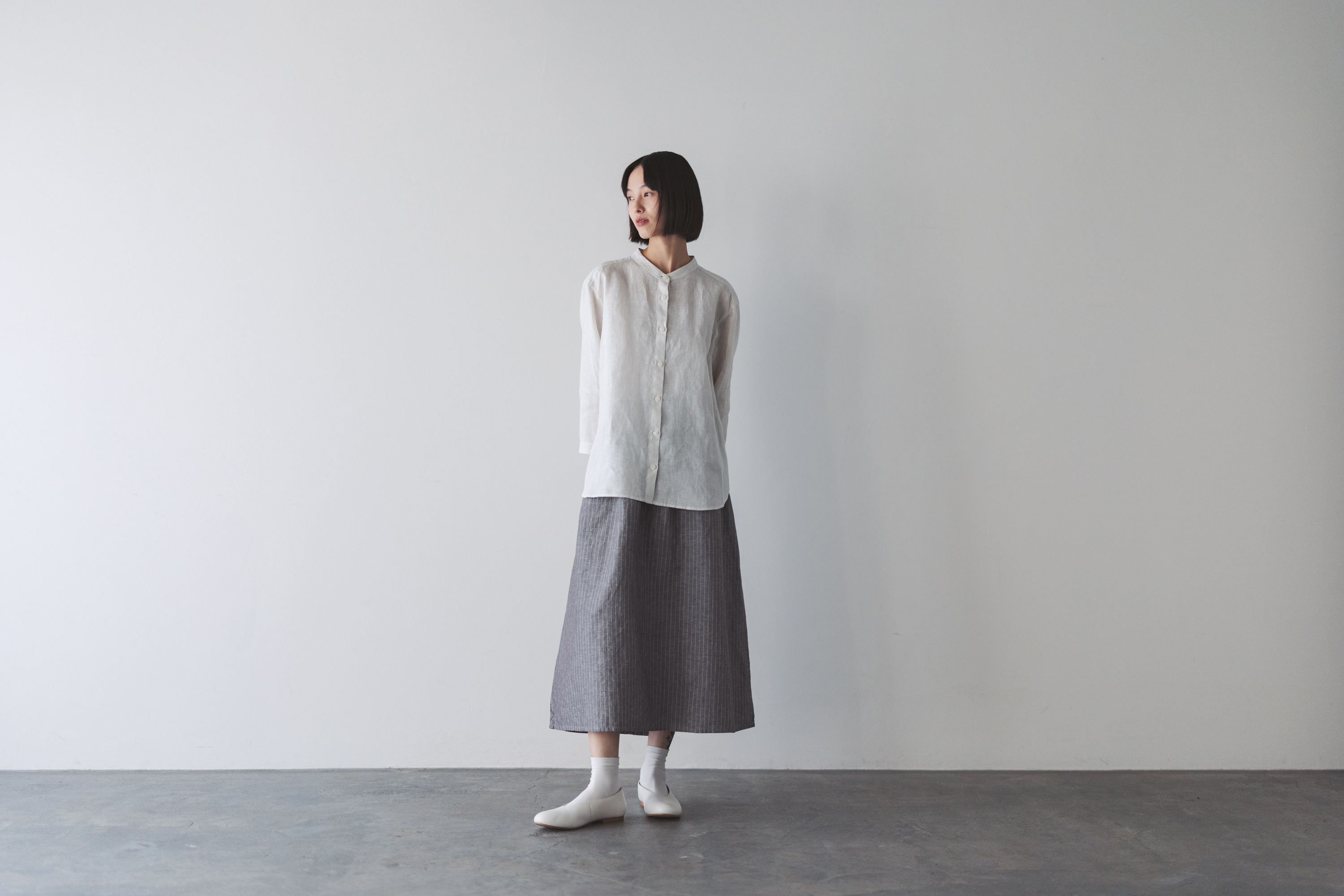 無印良品　ヘンプ・リネン　スチール