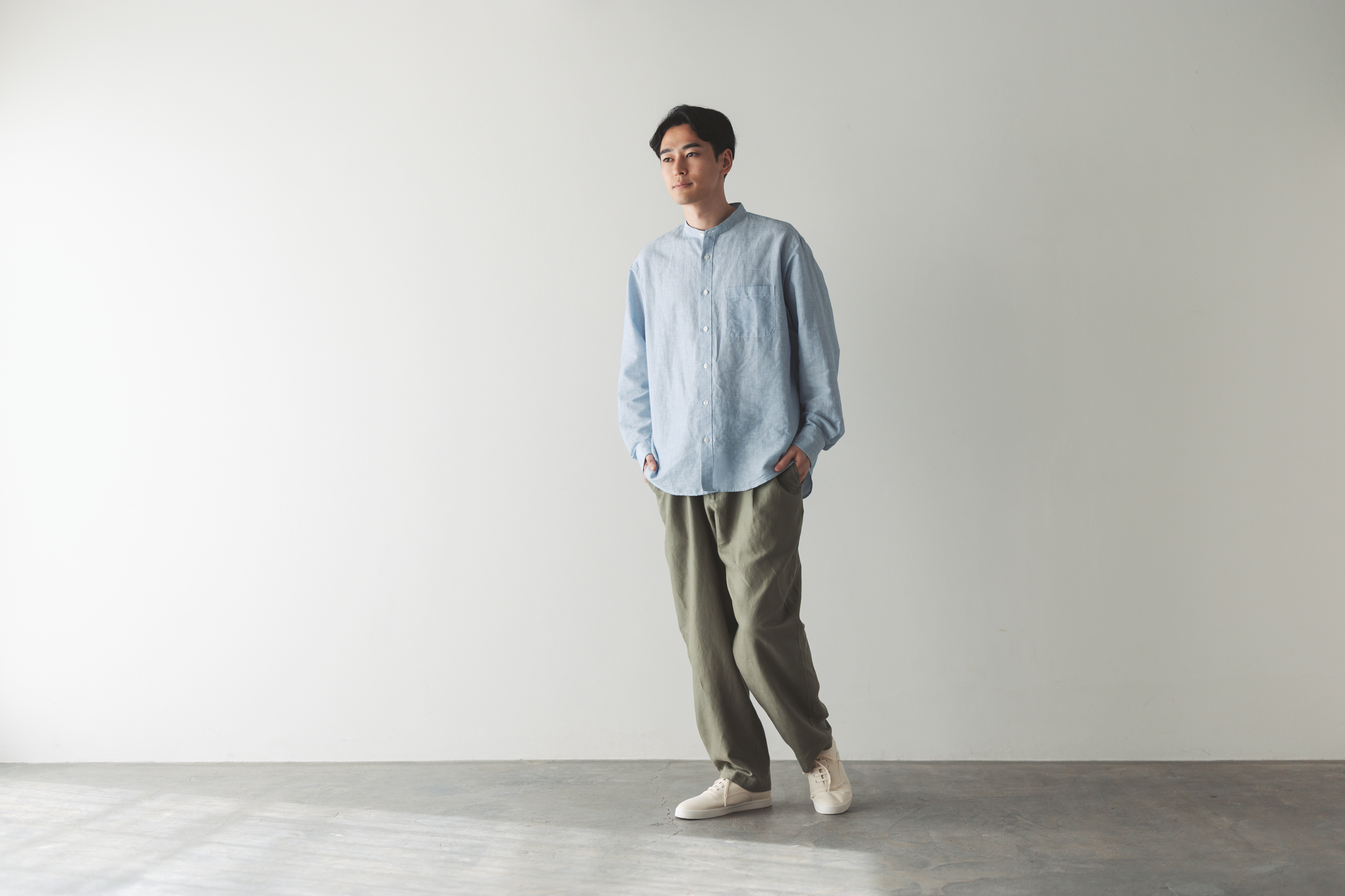 無印良品　ヘンプ・リネン　スチール