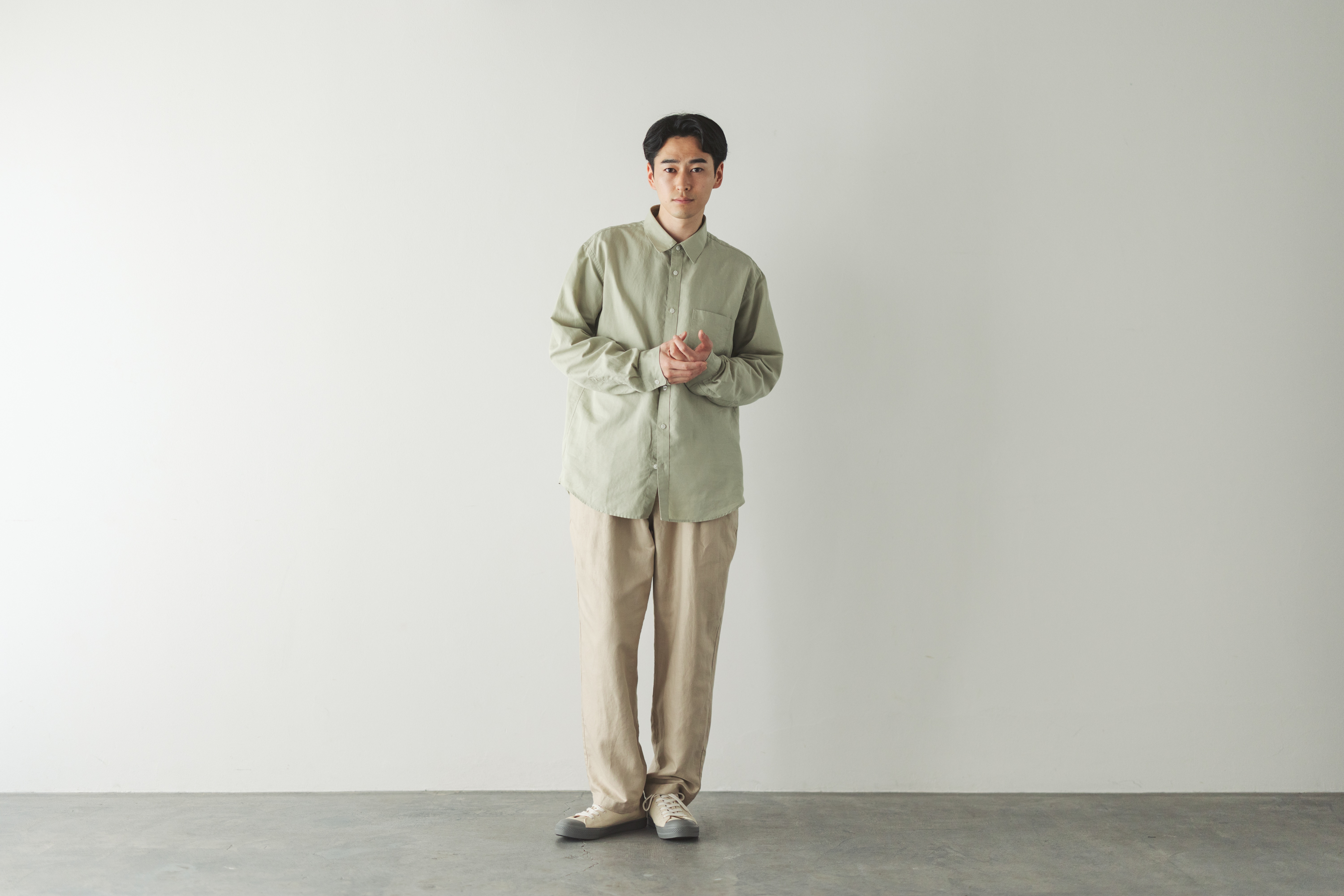 無印良品　ヘンプ・リネン　スチール