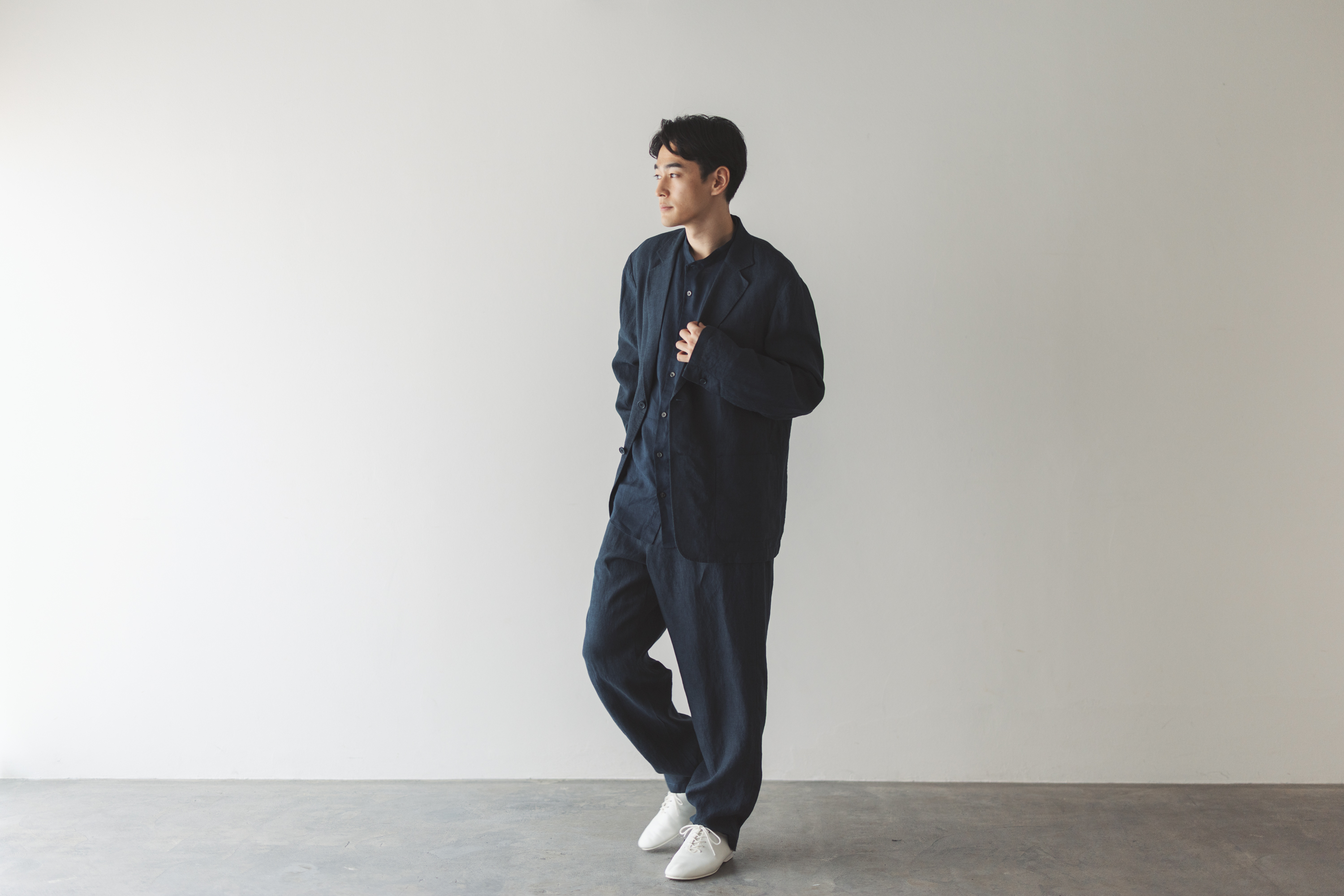 無印良品　ヘンプ・リネン　スチール