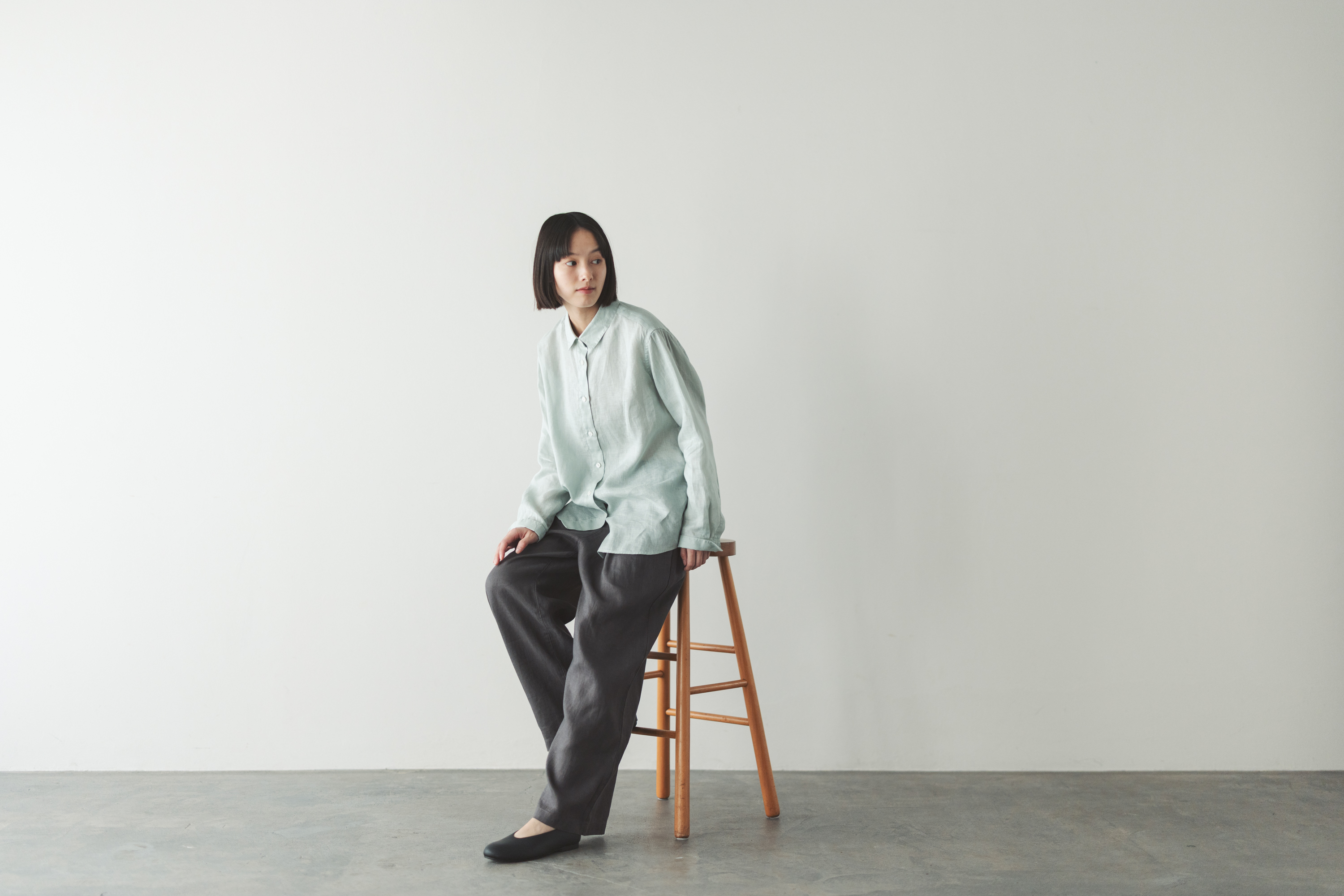 無印良品　ヘンプ・リネン　スチール