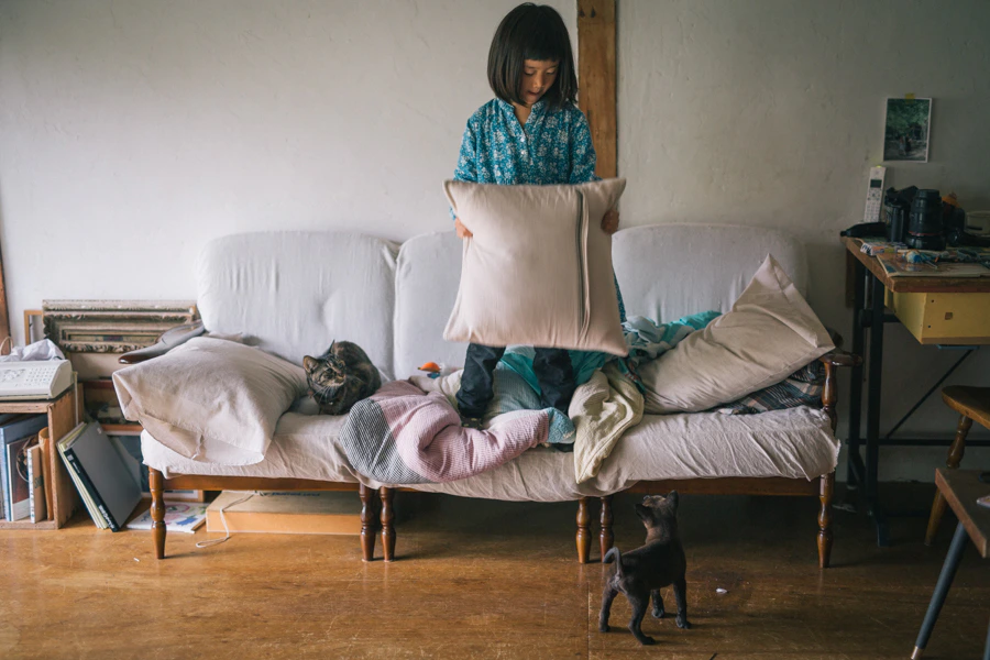 はると一日、家で。