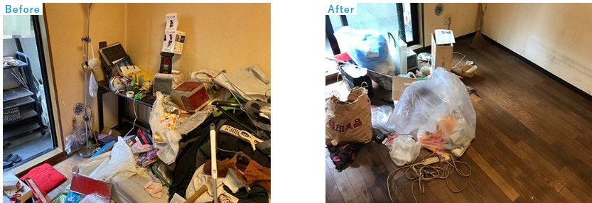 物が多すぎる汚部屋の清掃と引っ越し作業をした事例