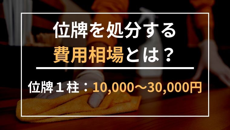 位牌を処分する費用相場の説明