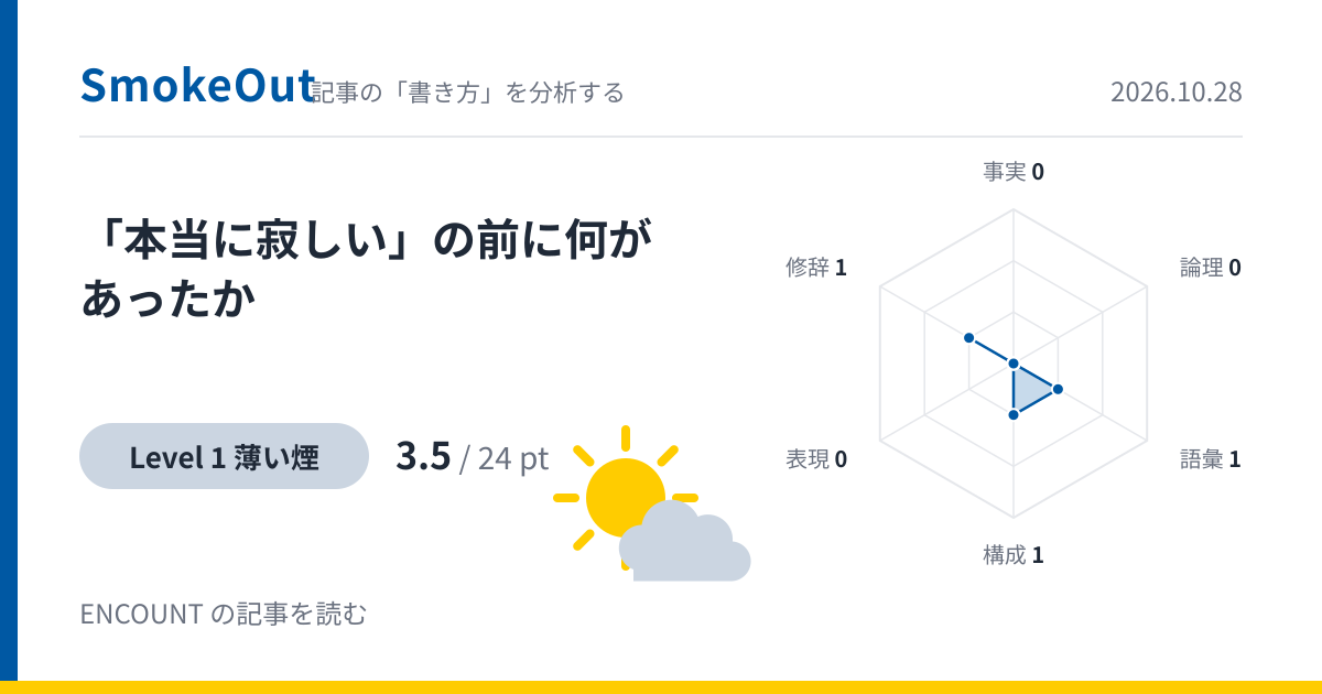 「本当に寂しい」の前に何があったか——ムロツヨシさんのCM発表会を伝えたENCOUNTの記事を読む
