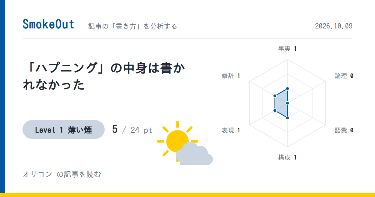 「ハプニング」の中身は書かれなかった——矢部浩之さんの『ナイナイANN』卒業を伝えたオリコンの記事を読む