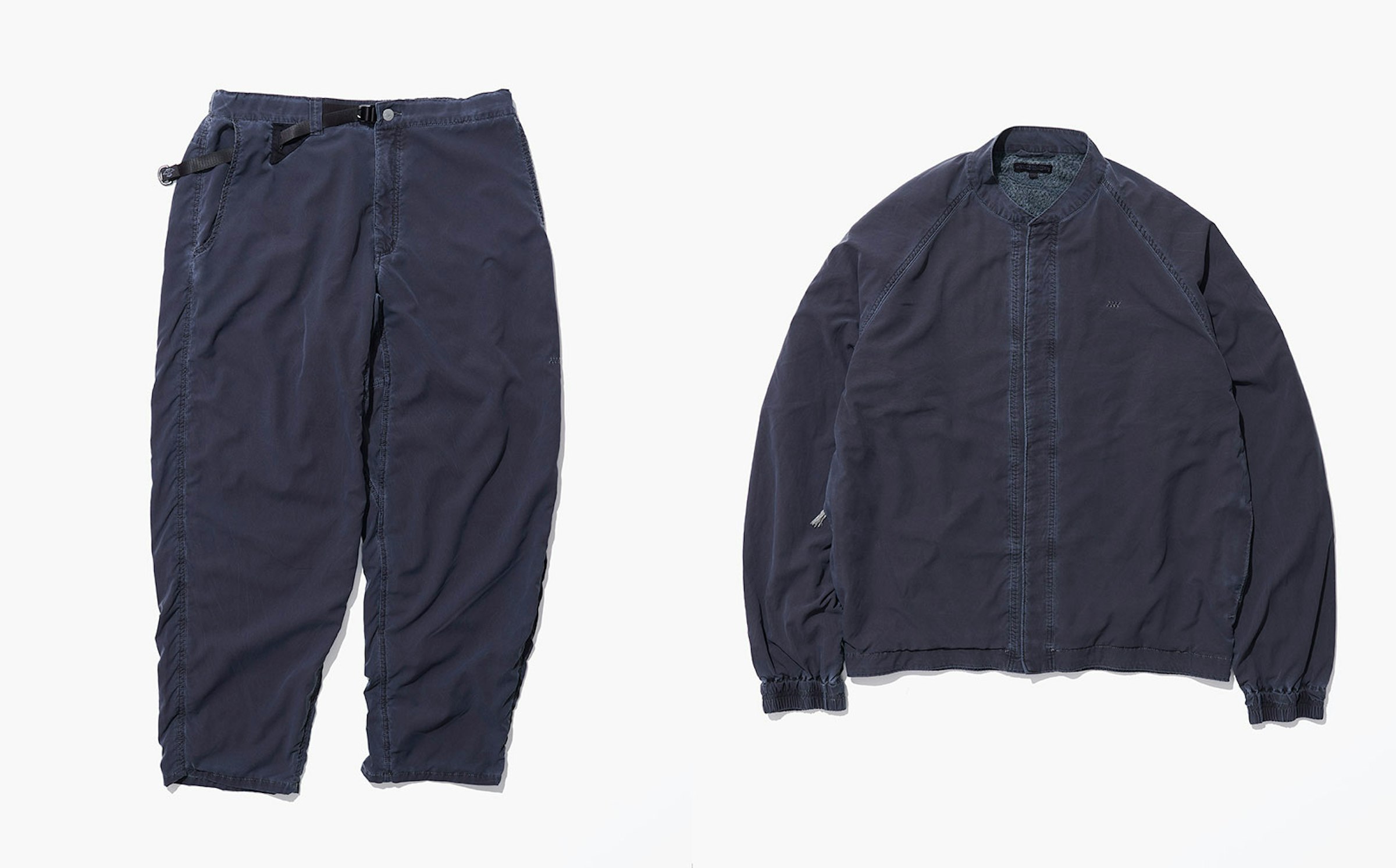 写真 向かって左：<br> PANT Polartec Alpha Pigment Dyed　28,600円（税込）<br> 向かって右：<br> SWINGTOP JACKET Polartec Alpha Pigment Dyed　34,100円（税込）