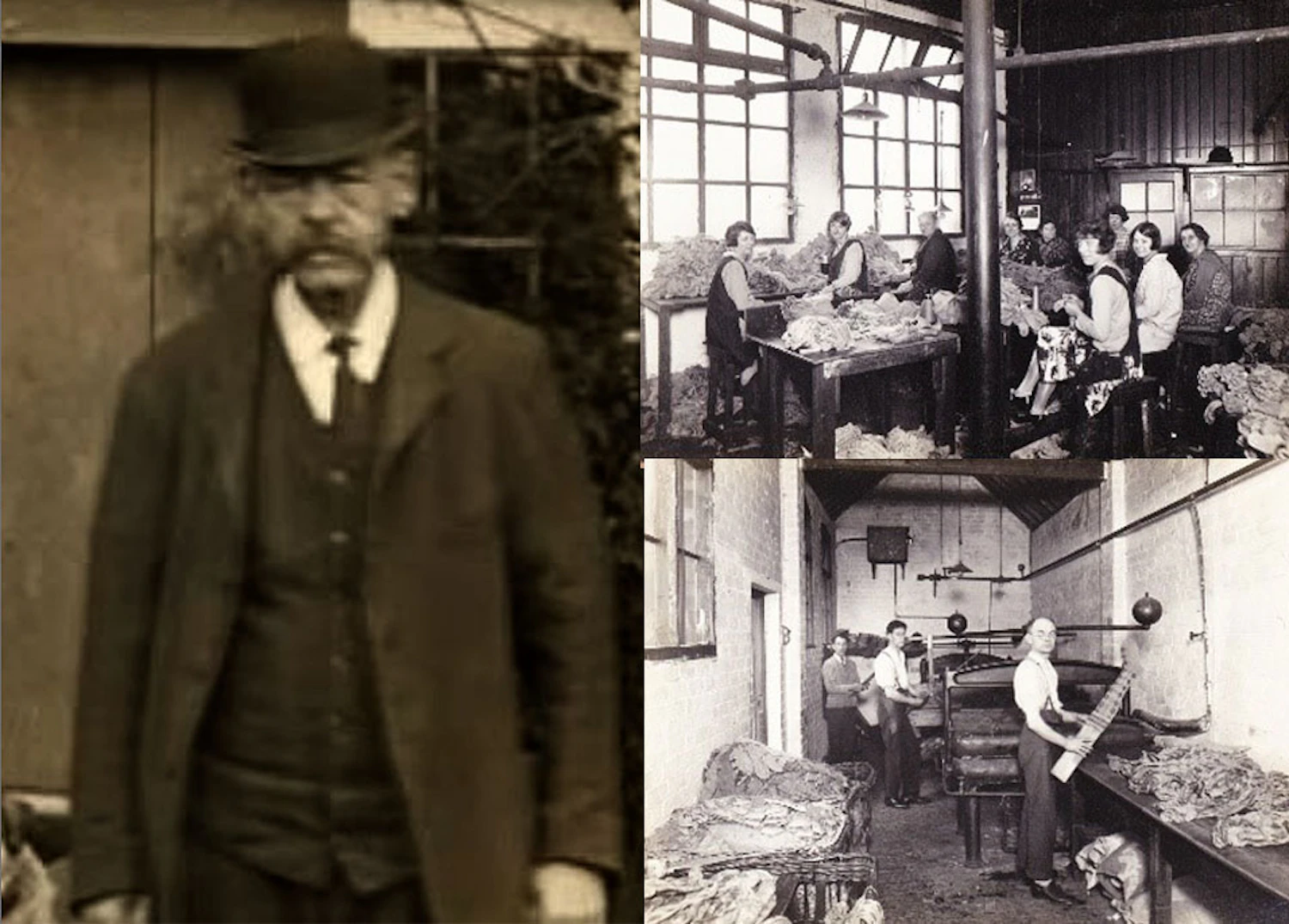 Photo: On the left, founder Thomas Glover. Photo: On the right, the old factory still remaining at PEREGRINE.