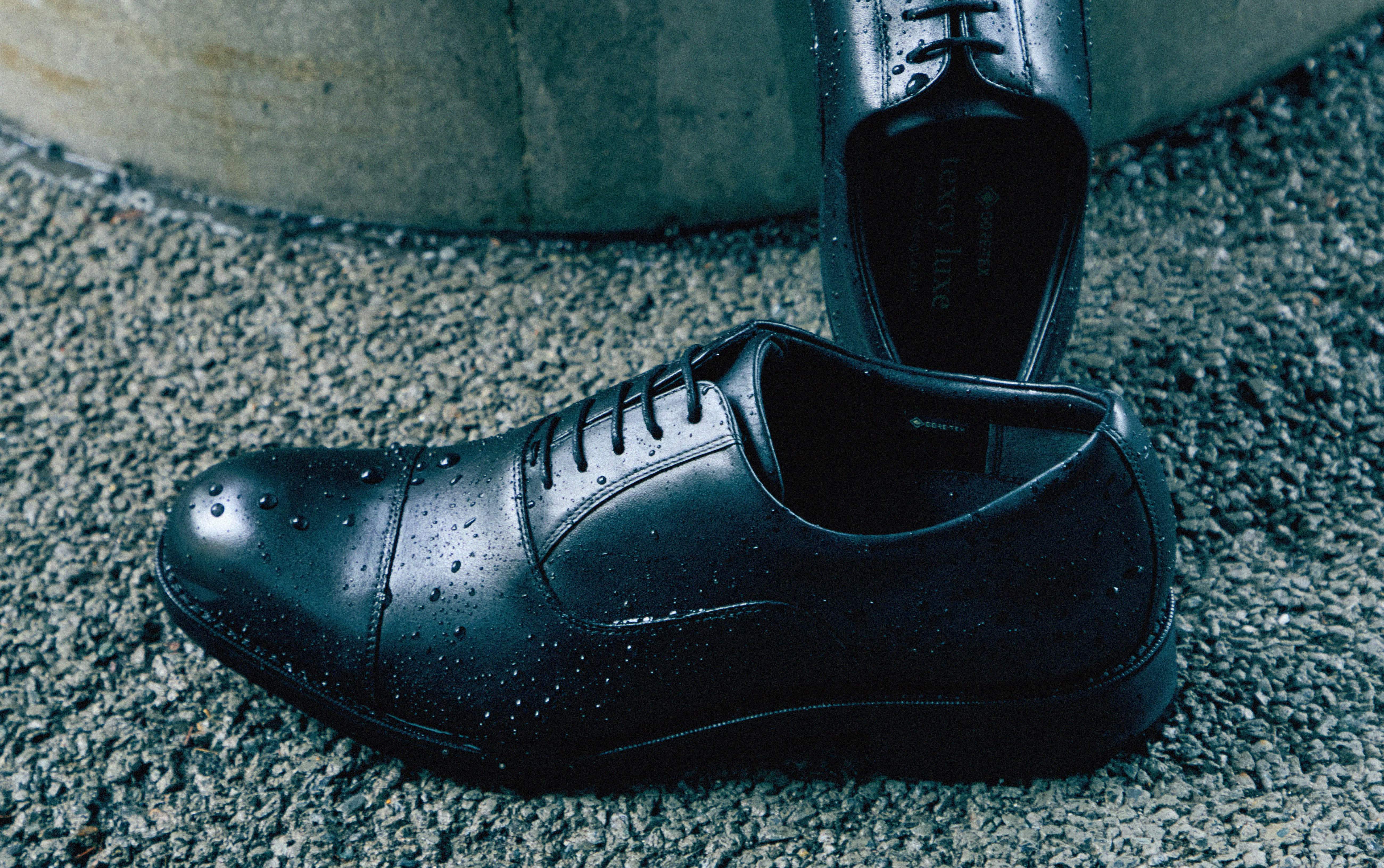 テクシーリュクス ビジネスシューズ 本革 ゴアテックス 幅広4E TU-8006