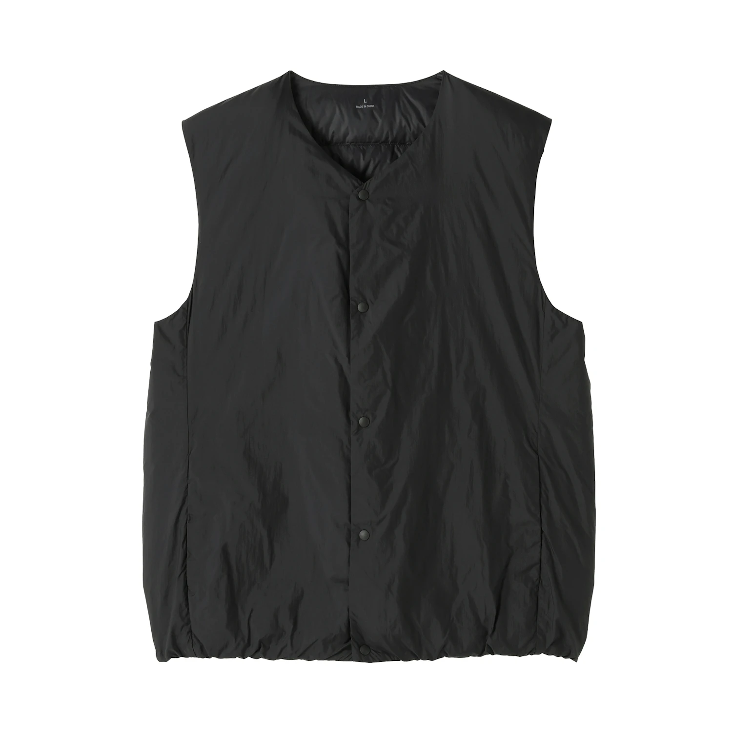 "men’s　Lightweight Down Packable Collarless Vest" ¥4,990 (tax included)