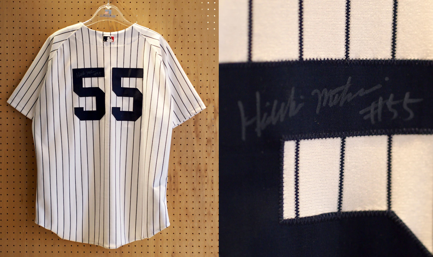 Autographed uniform from Hideki Matsui of the NEW YORK YANKEES