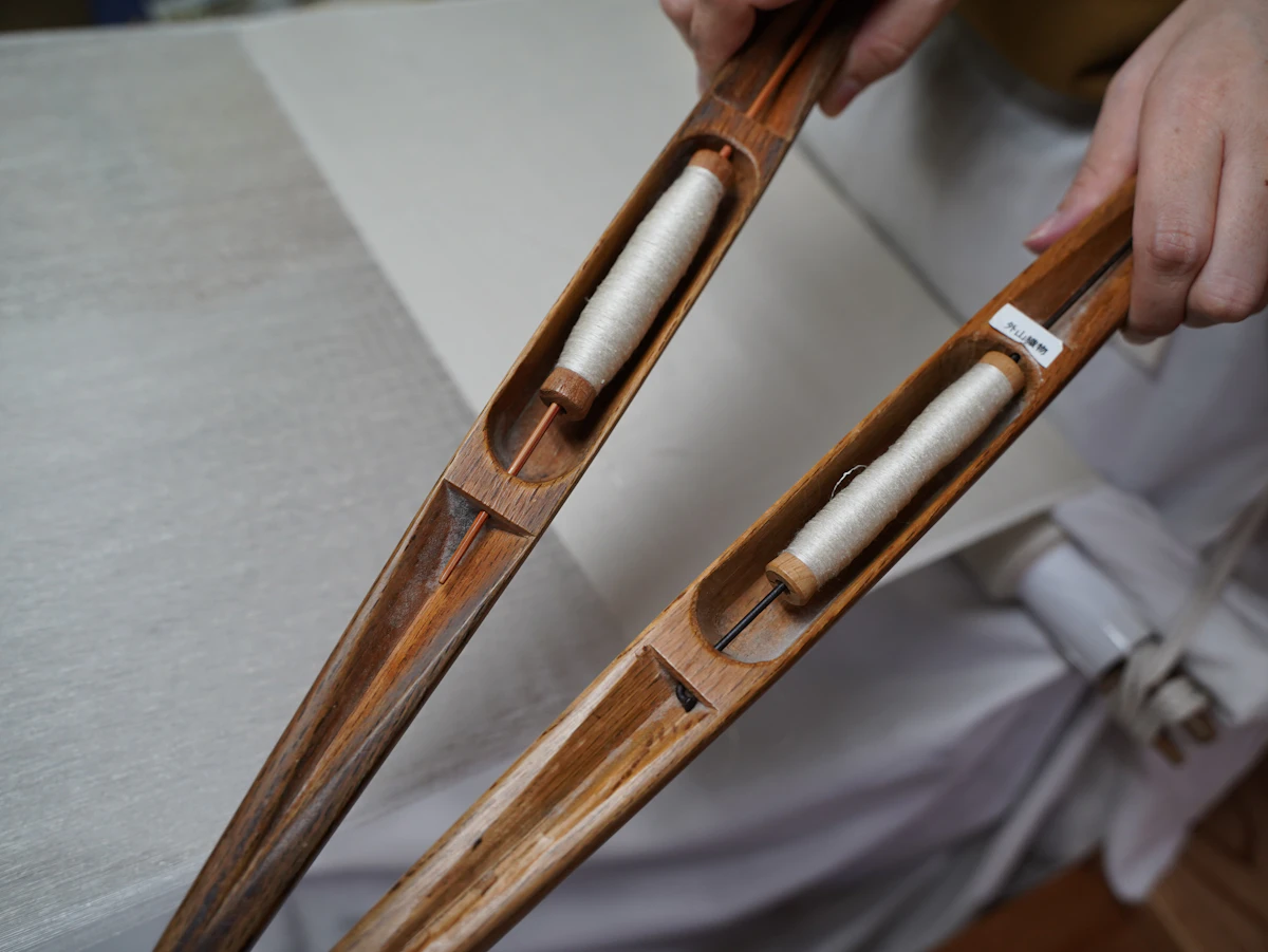 結城紬に使われる絹糸