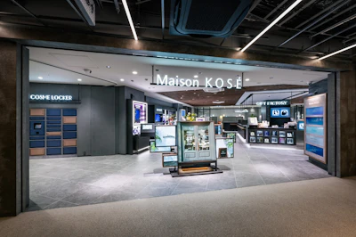 快適さと働きやすさの融合：Maison KOSÉハラカドが提案する新しい化粧品店舗