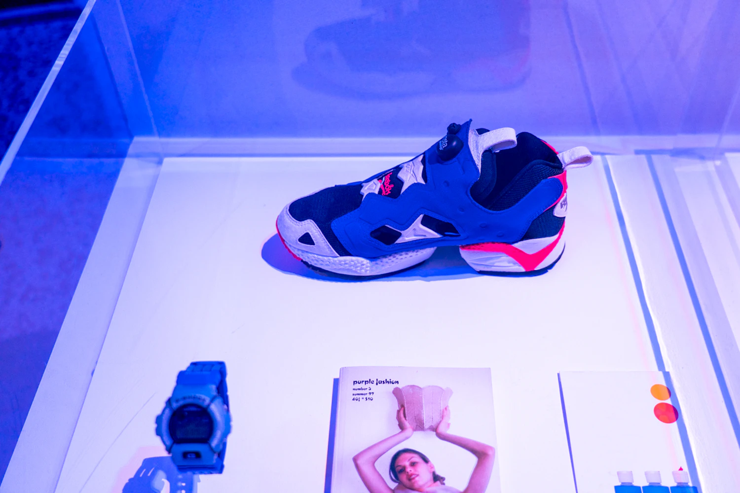 High-tech sneakers (Instapump Fury) now enter the museum era