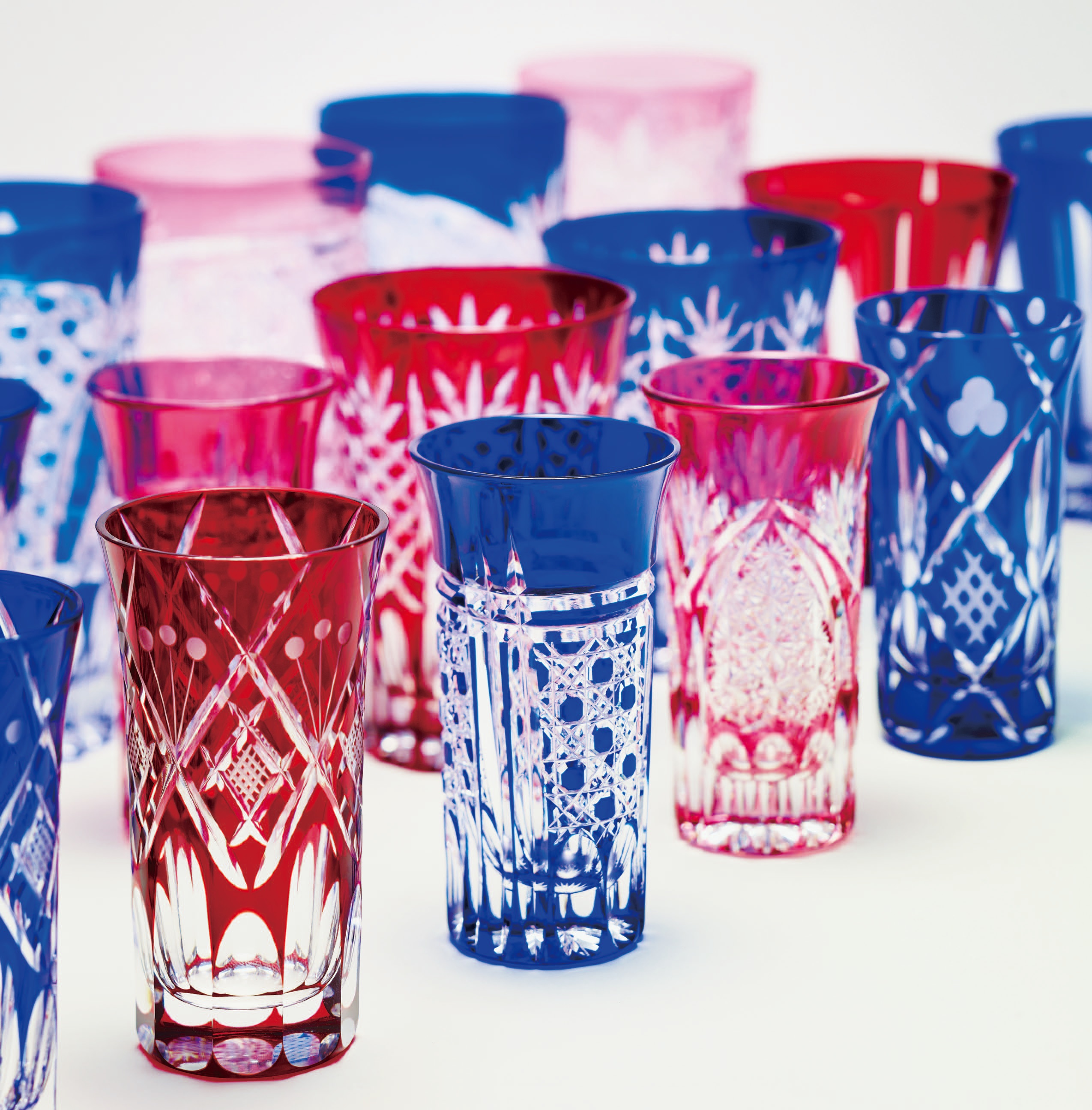 江戸ガラス 風鎮 大玉 伝統文様 漆硝子文鎮 七宝 赤 TOKYO CRAFTS