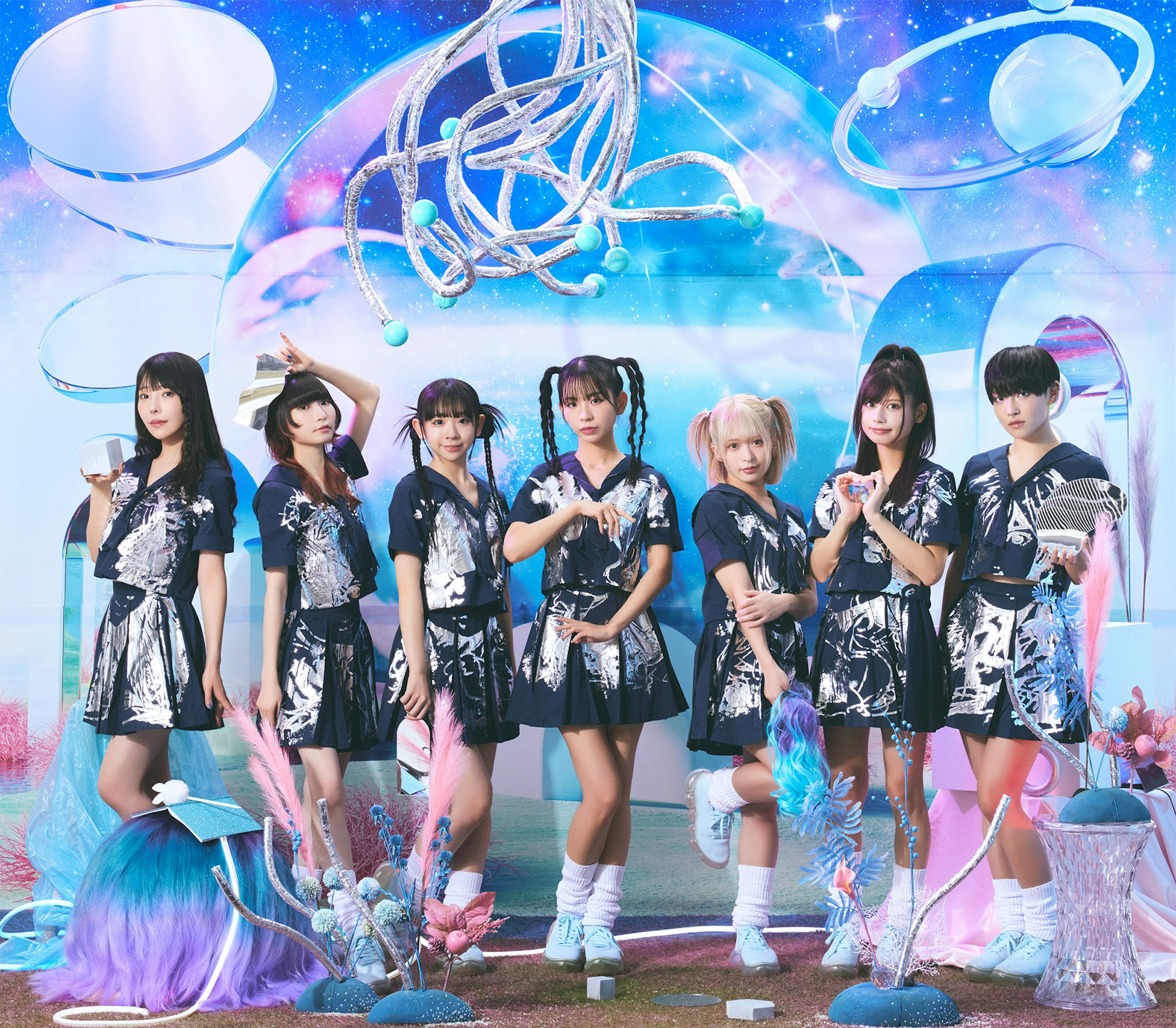The latest 'MIKIO SAKABE' designed sailor costume, now a tradition for Dempagumi.inc (2023)