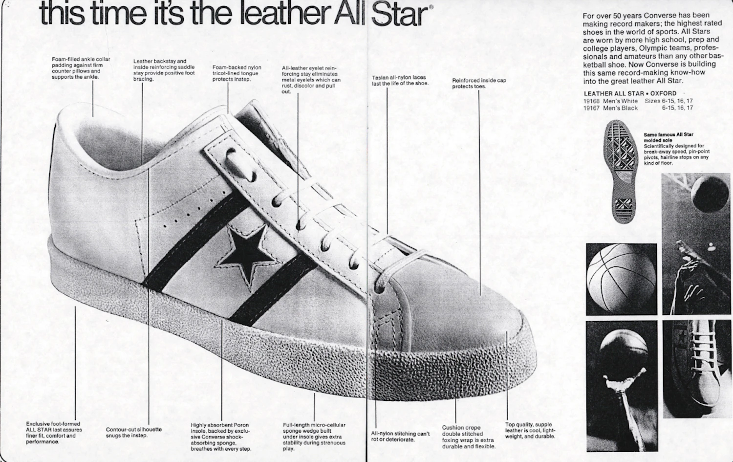 1970年当時の「スター＆バーズ」のカタログ。ひとつ星が2本のバーに挟まれたデザインからこのモデル名が生まれた