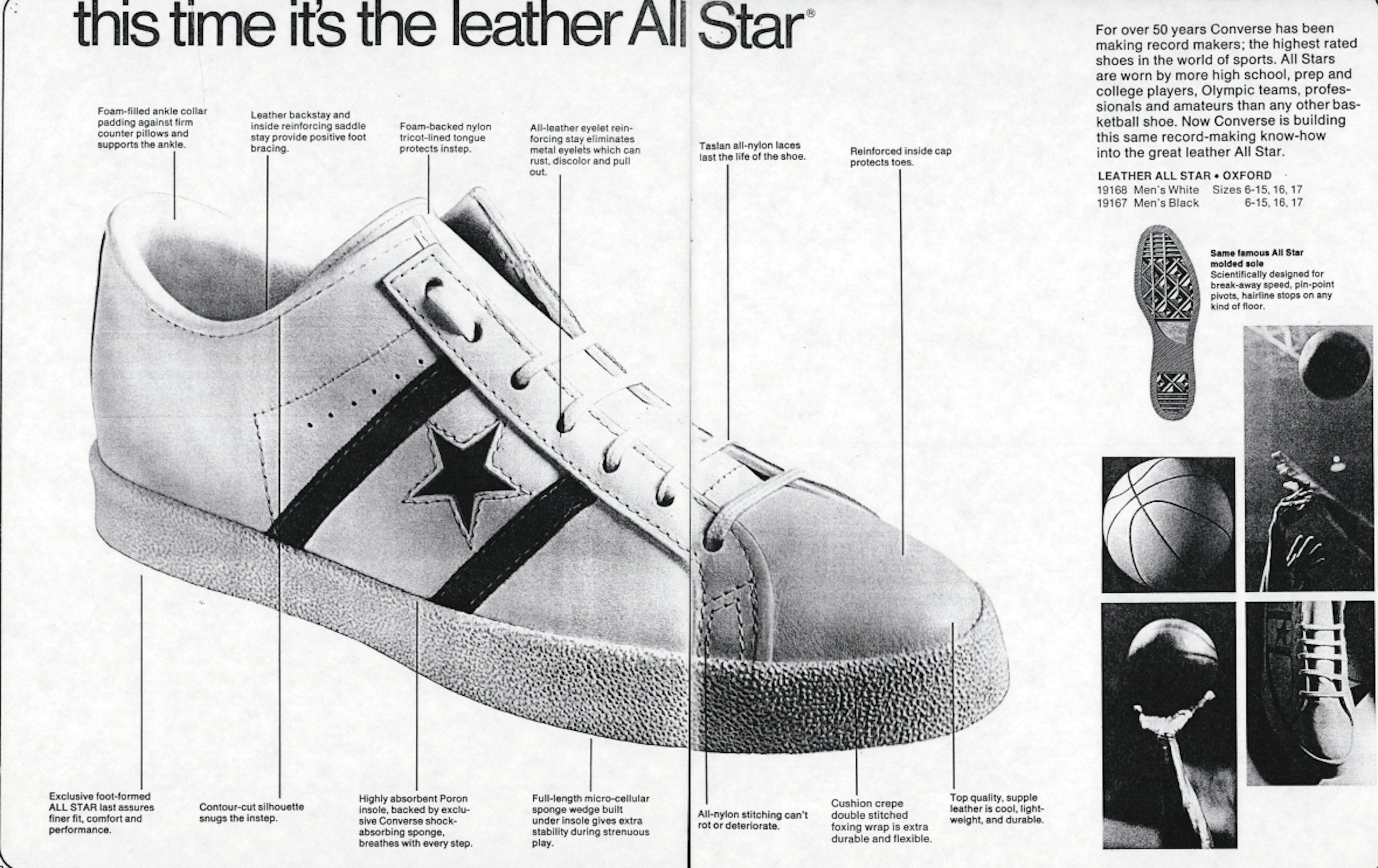 1970年当時の「スター＆バーズ」のカタログ。ひとつ星が2本のバーに挟まれたデザインからこのモデル名が生まれた