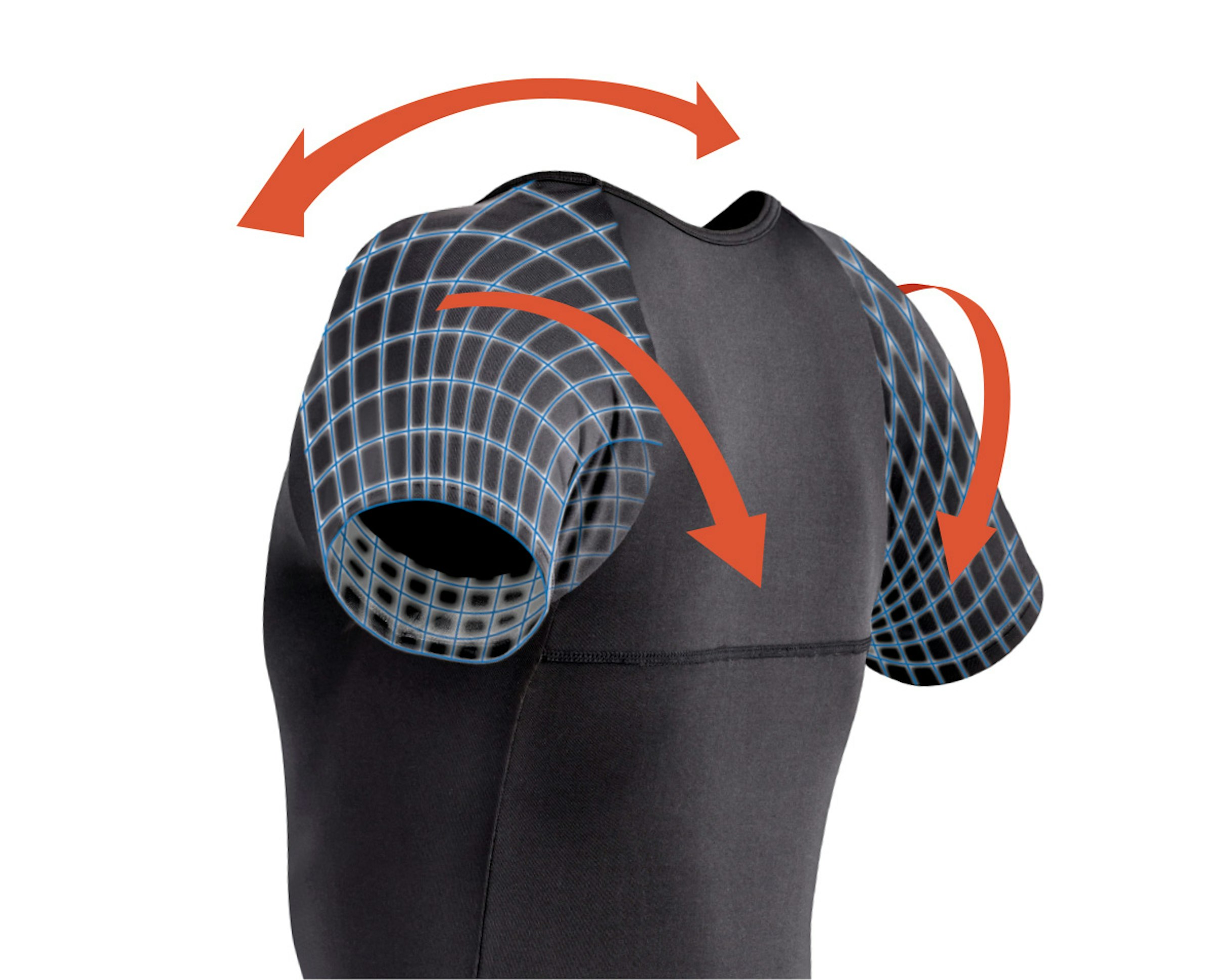 The Open Chest function is achieved by orienting the sleeves backward to naturally open the chest.